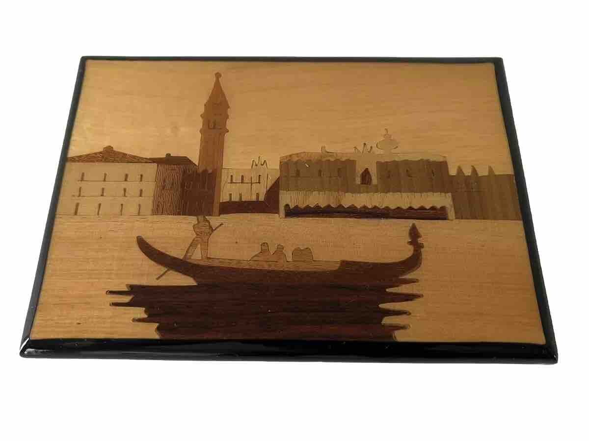 Gondola Venice Italy Wood Wall Art Handcrafted