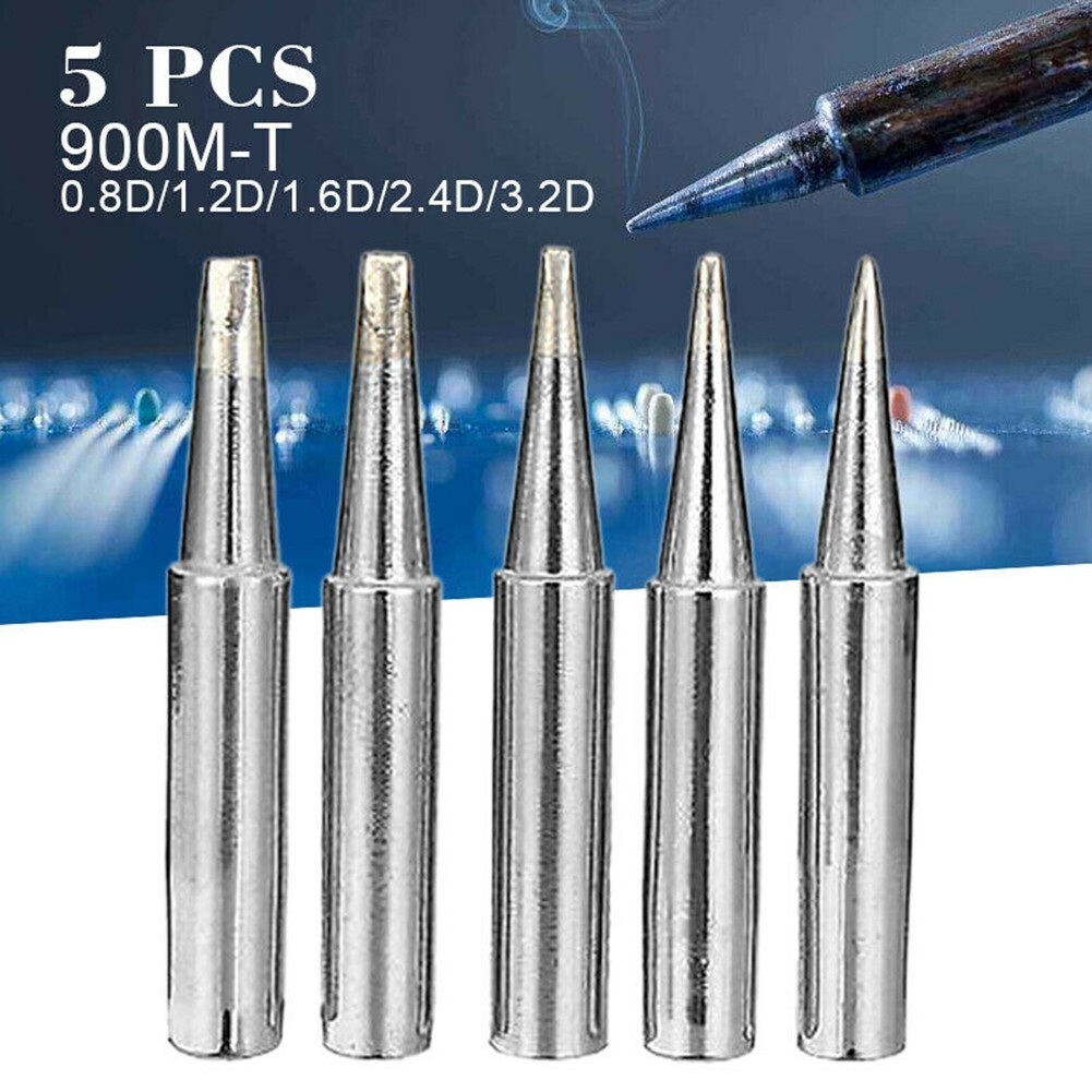 Oxygen Copper with Zinc Coated Tips 5pcs 900M T Soldering Iron Tips