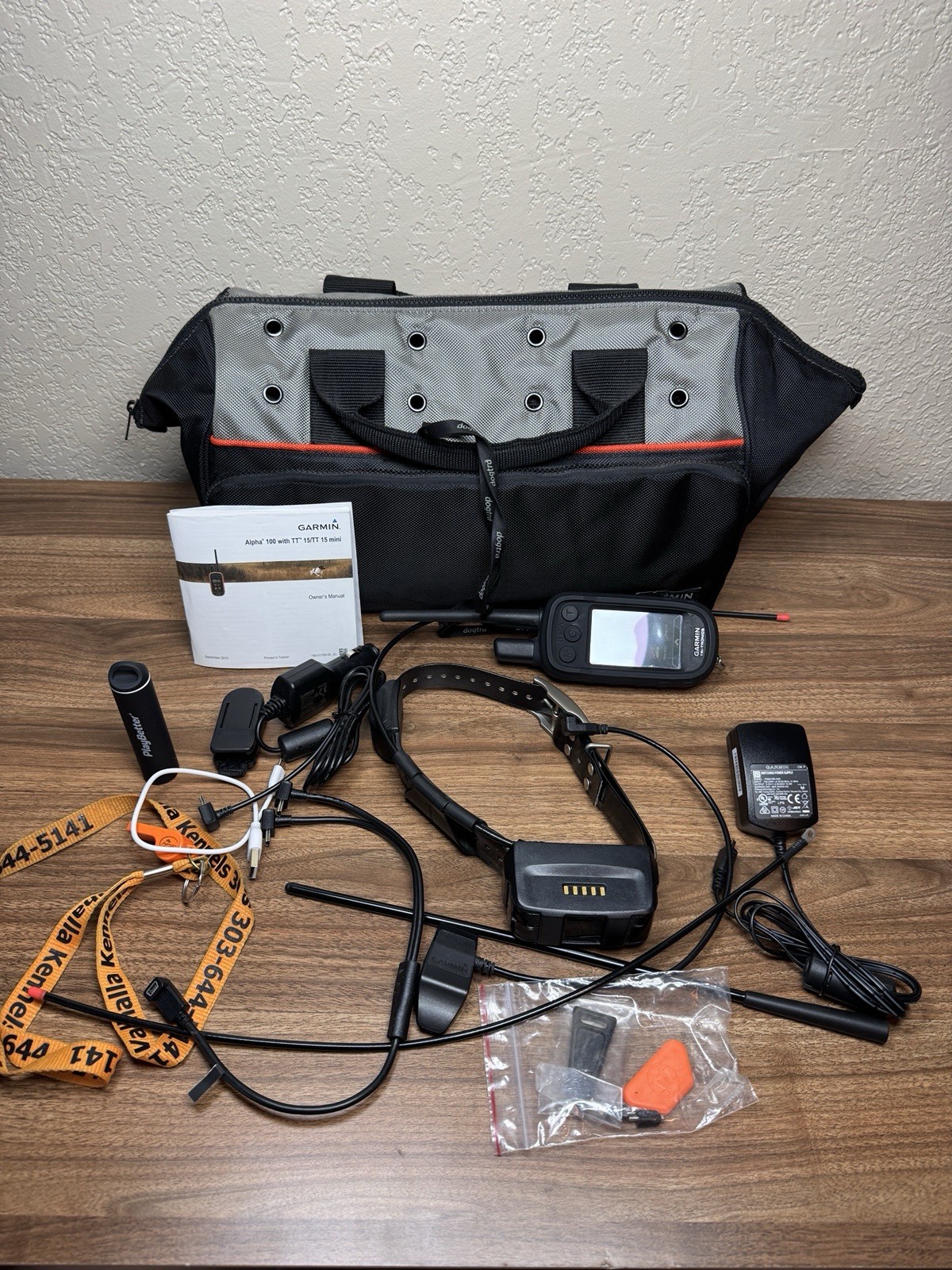 Garmin Alpha 100 TT15 GPS Dog Tracking Training System Bundle Case Extras