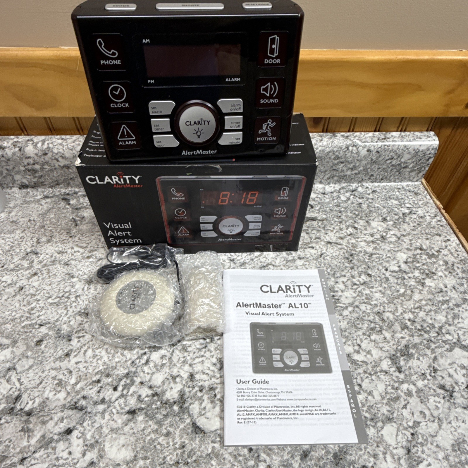 Clarity AL10 Visual AlertMaster System + DoorBell & Bedshaker - Hearing Impaired