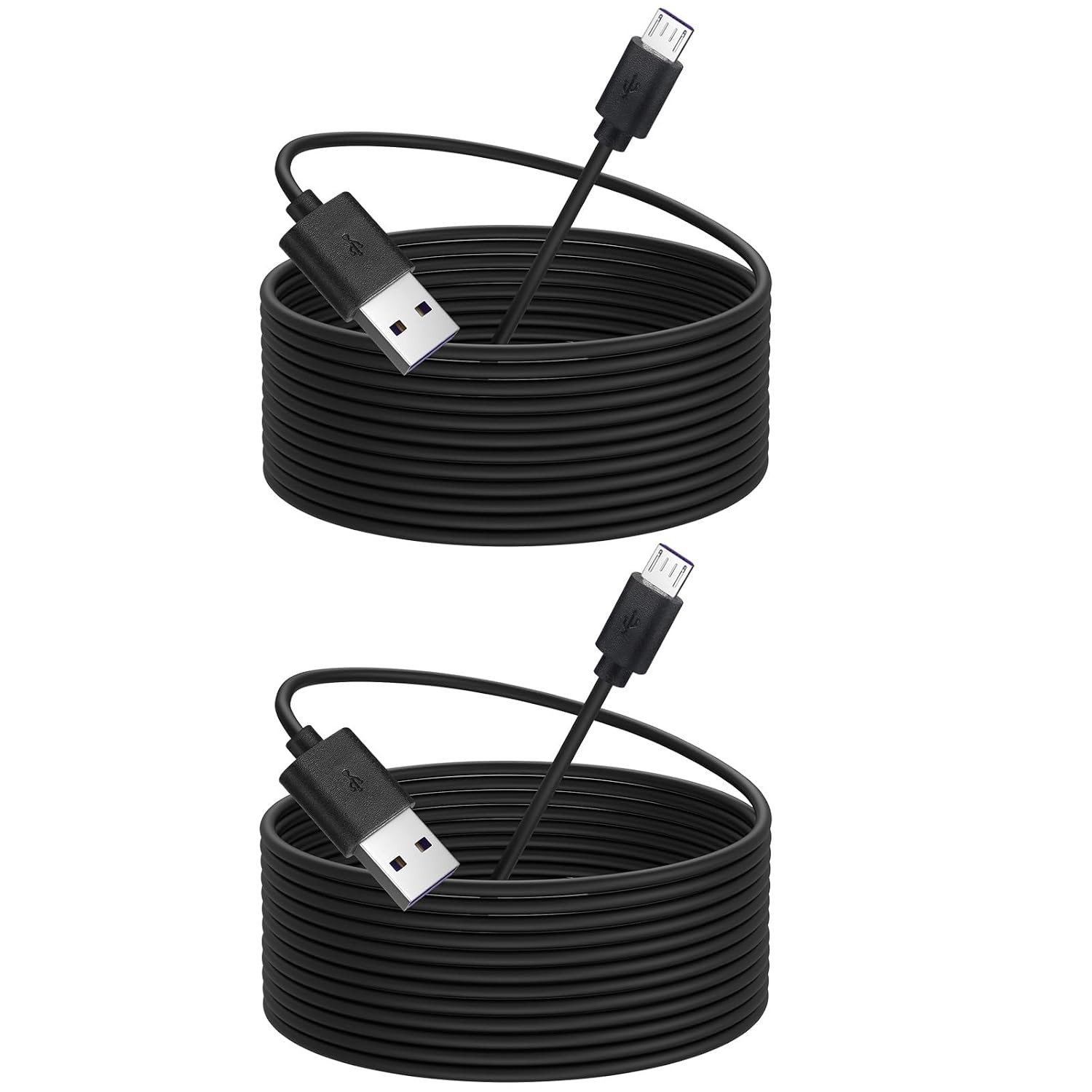 16 ft Durable Micro USB Charge Cable Set for PS4/Xbox - Two Cords Included
