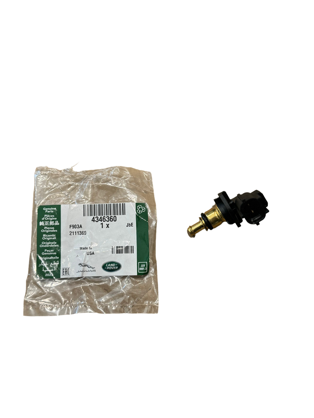 2010-2022 Land Rover Engine Coolant Temperature Sensor Genuine OEM Part #4346360