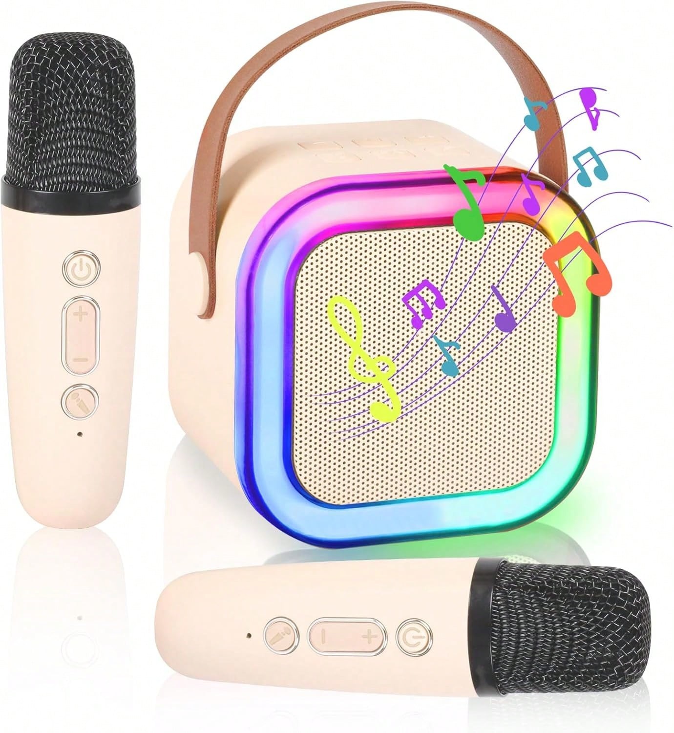 Mini Karaoke Machine with 2Mics for Kids Top Birthday Gift For Girls Ages 3+