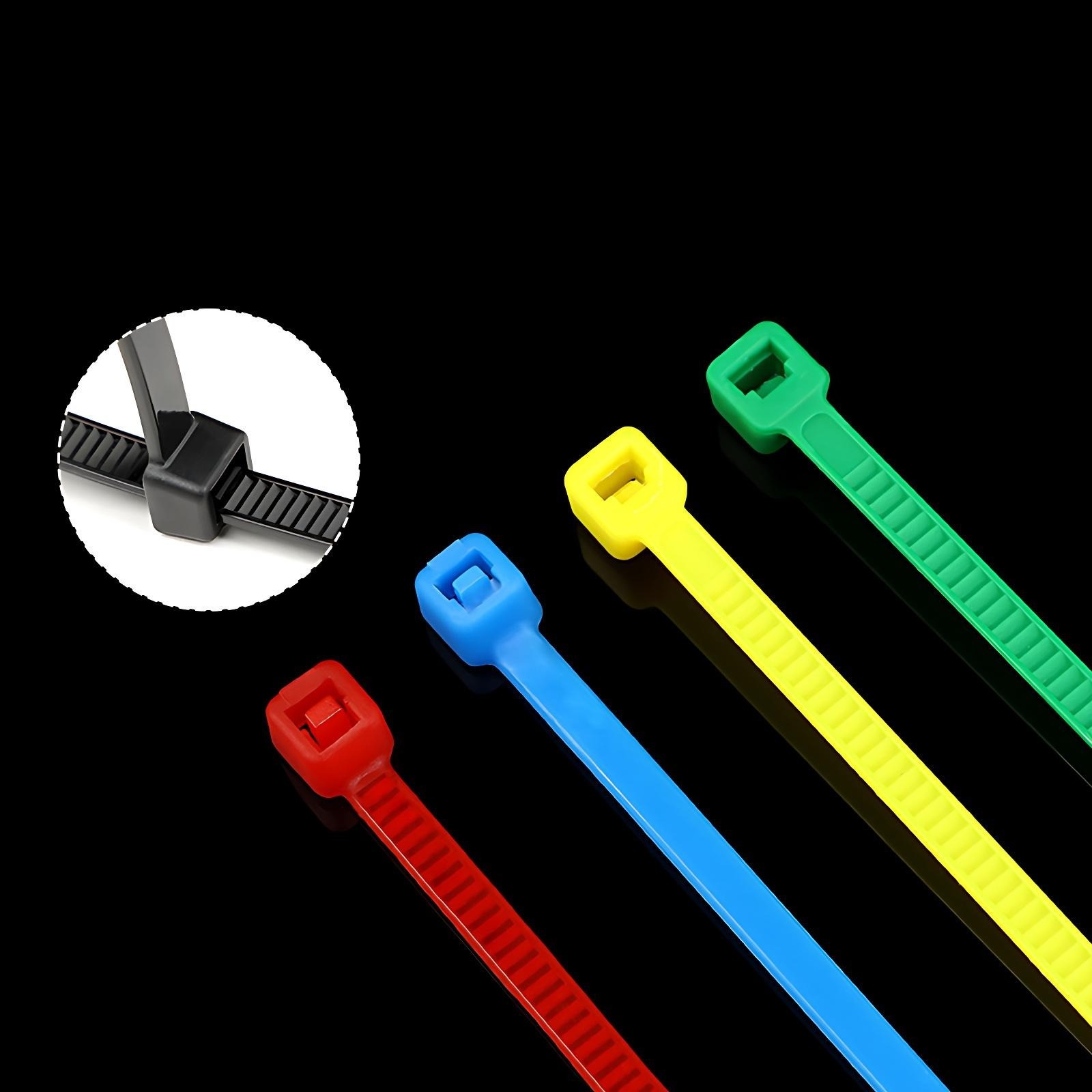 RELEASABLE REUSABLE CABLE TIES STRONG ZIP TIE WRAPS PLASTIC NYLON SELF-LOCKING