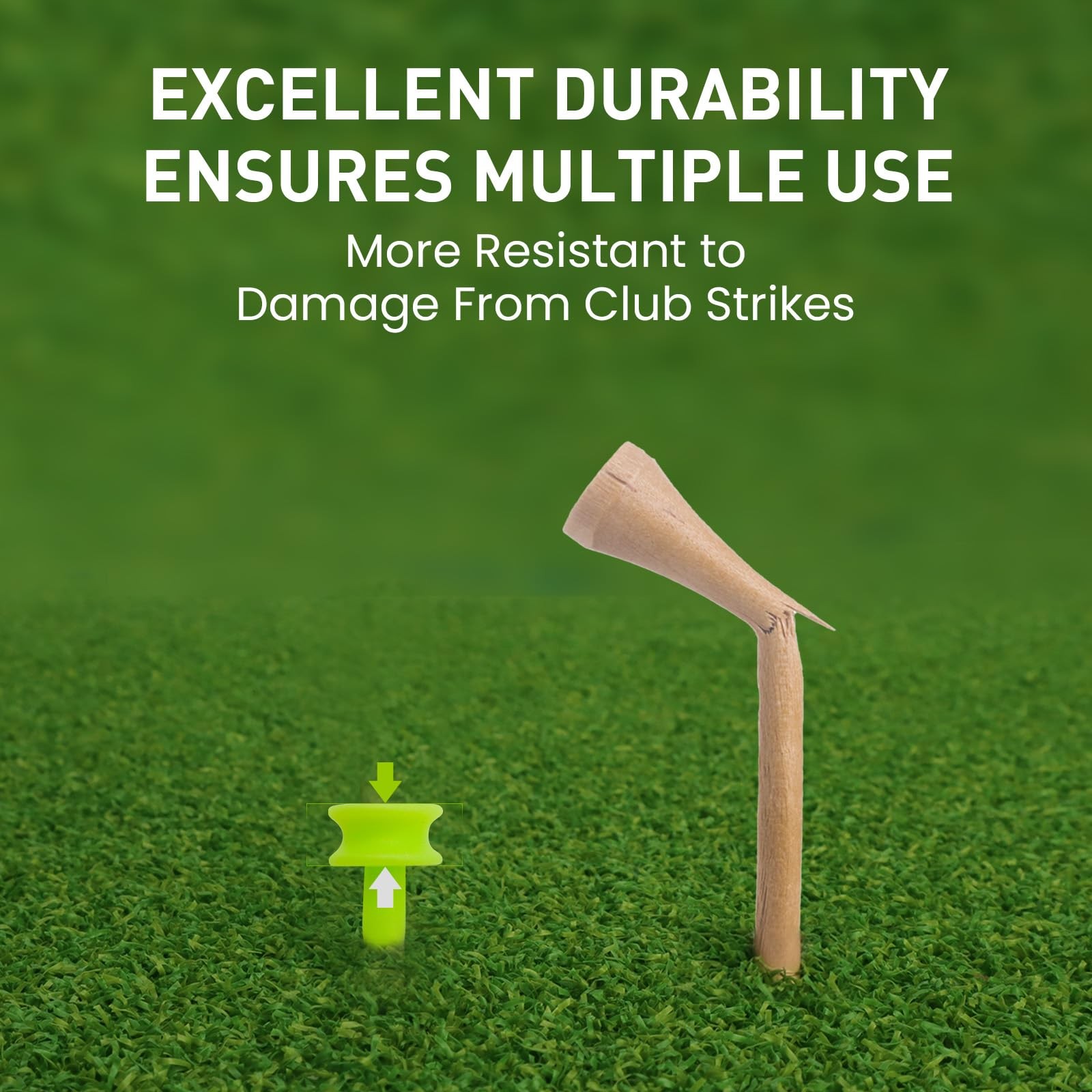 VEASAERS Golf Castle Tees Plastic Step Down Unbreakable Mixed Value 60 Count,...