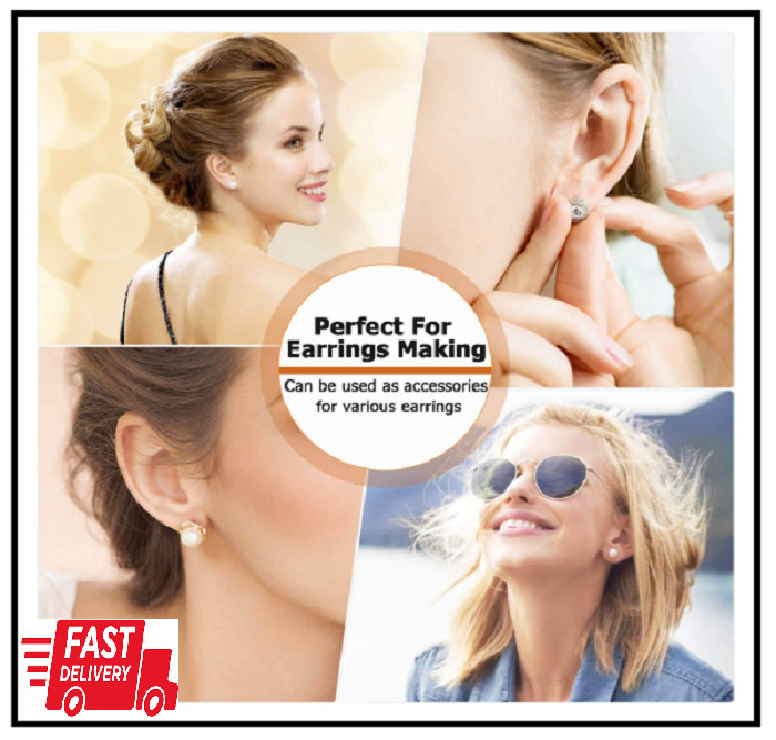 Hypoallergenic Earring Posts and Backs, 2000Pcs Stud Earring Making Kit with Ea