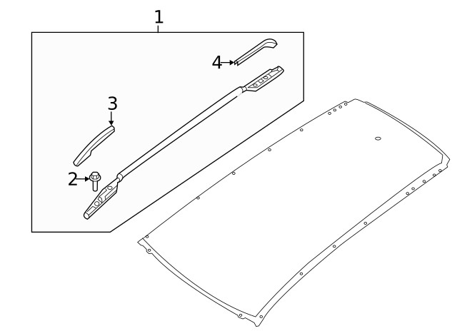 Genuine Nissan Roof Luggage Carrier Side Rail Cap 73873-5HA1A