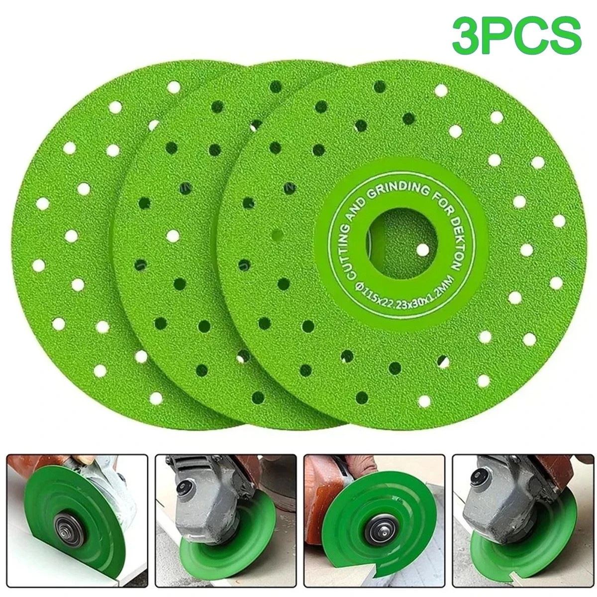 3PCS Rock Plate Flat Grinding Blade Tile Chamfering Cutting Sanding Blade Tool.