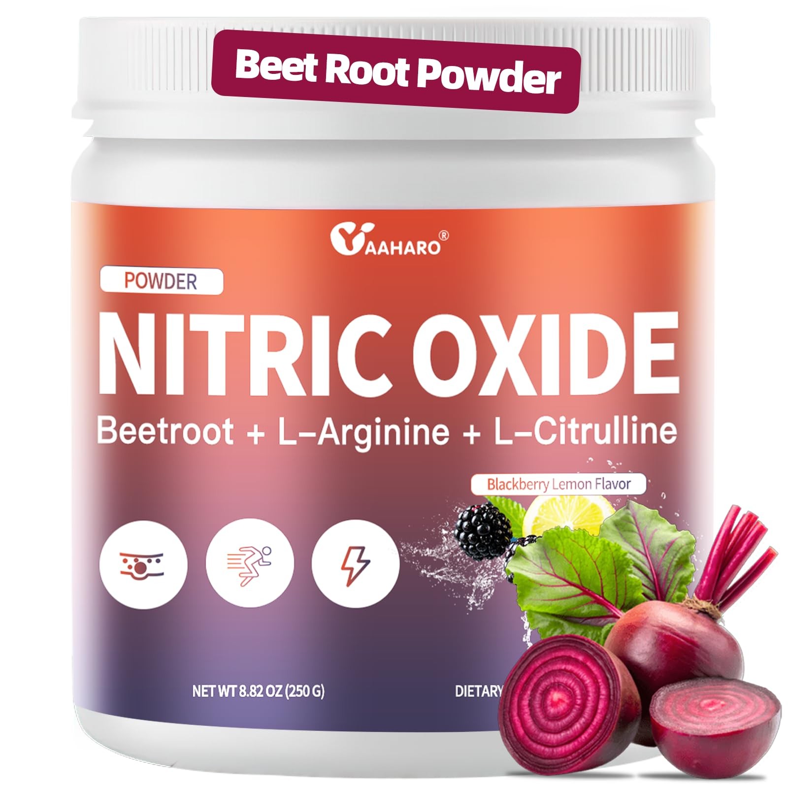 Nitric Oxide Supplement Beet Root Powder with 8.82 Ounce (Pack of 1)
