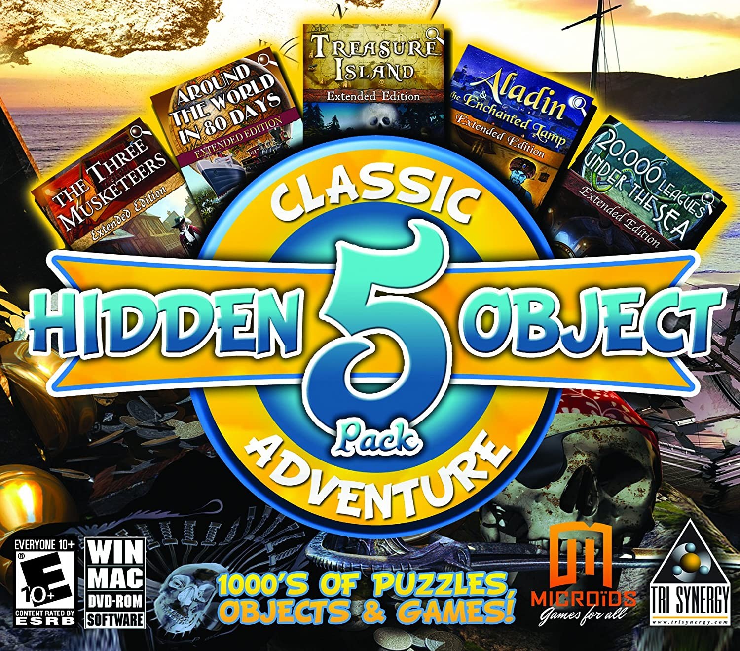 Hidden Object 5 Pack: Classic Adventure PC MAC DVD seek find object Aladdin game