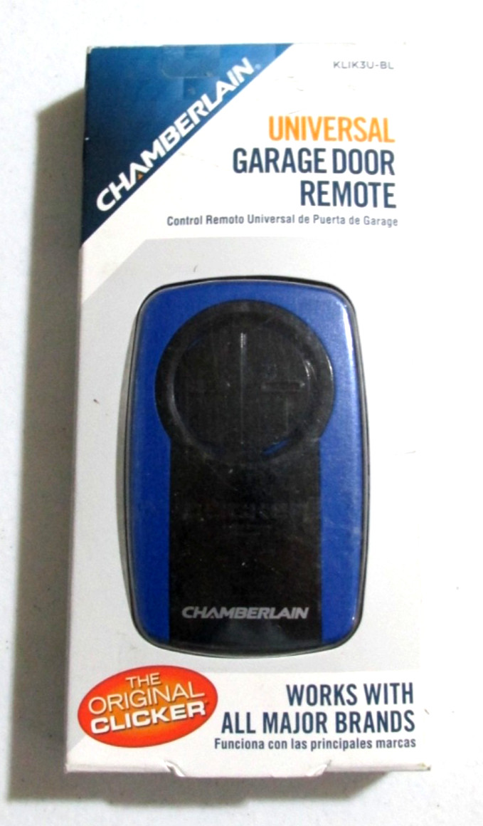 Chamberlain KLIK3U-BL BLUE Universal Garage Door Remote Opener Control -NOB