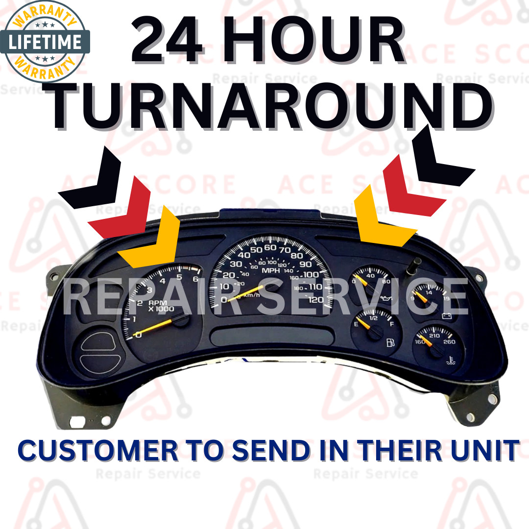 2003 - 2006 Chevrolet Tahoe Trailblazer  and Yukon Gauge Cluster Repair Service
