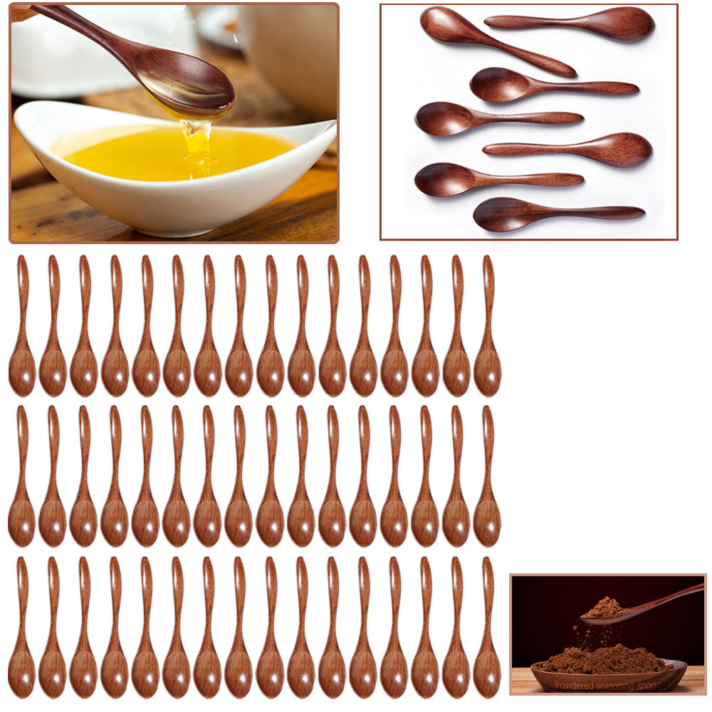 12/24/36/48 Pcs Mini Wooden Spoons 5.78" Honey Spoons for Tea Smooth Honey Spoon