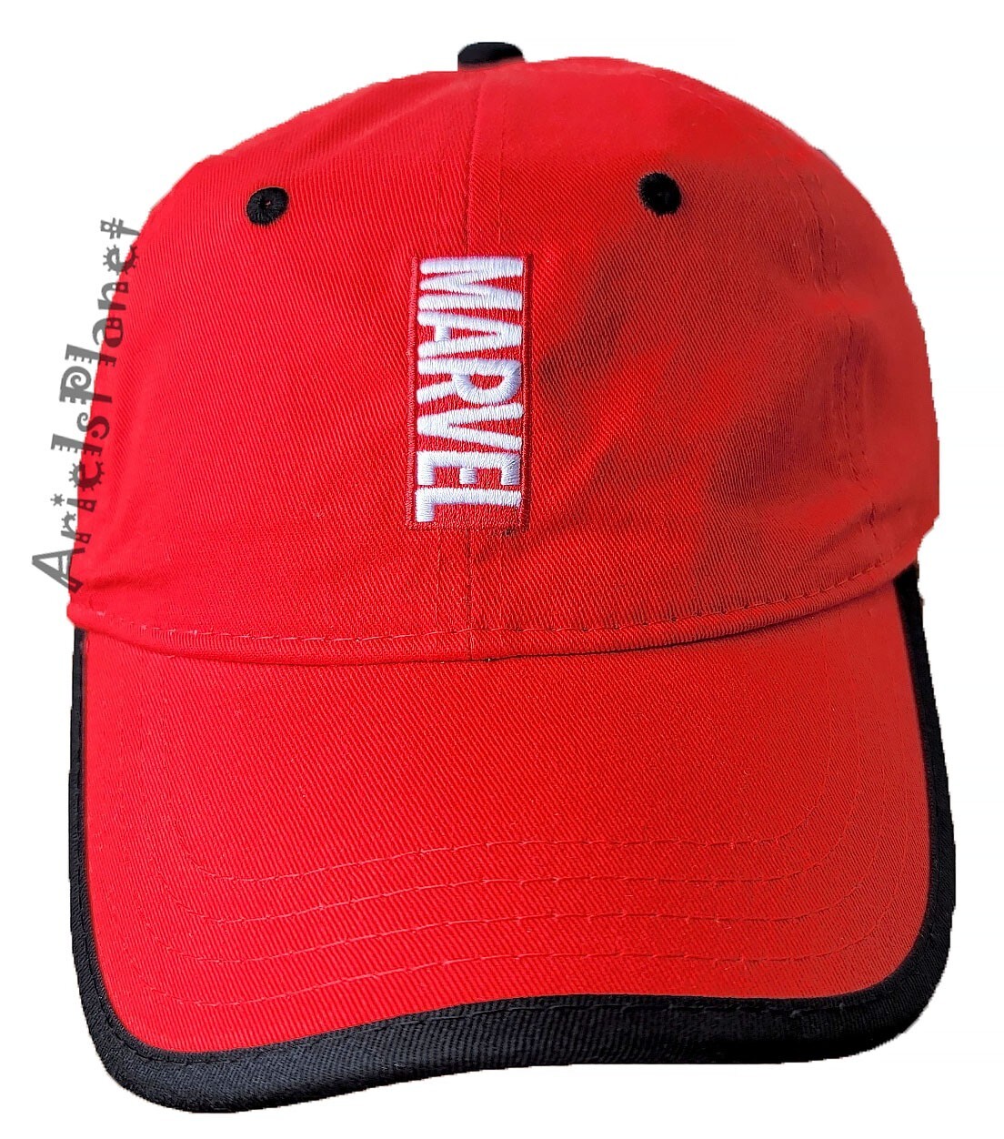 Disney Parks Marvel Logo Red Adjustable Baseball Hat Cap