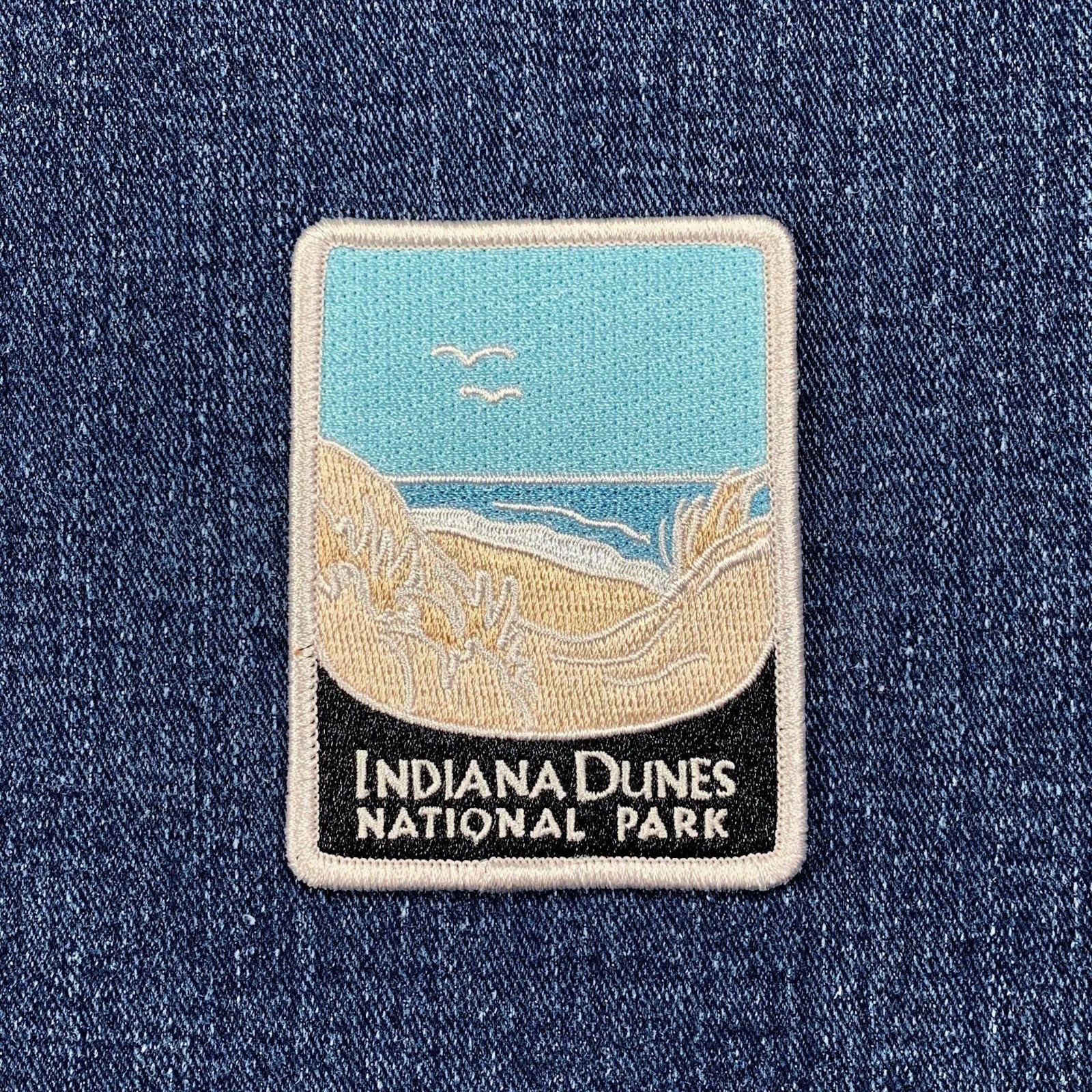 Indiana Dunes National Park Patch Embroidered Lake Michigan Hiking Travel Badge