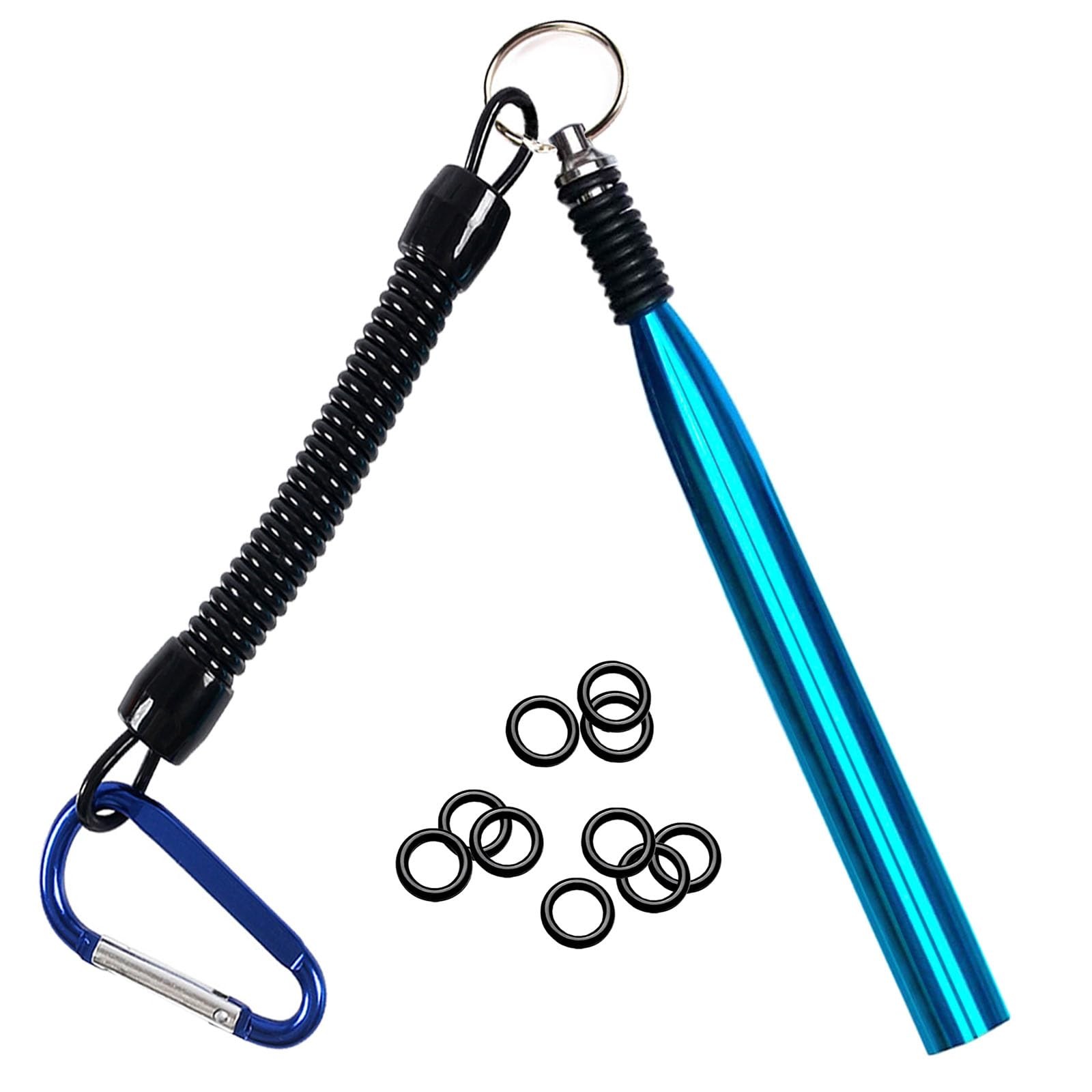 SIWRIOM Wacky Rig Tool with Fishing O-Rings, Large, Blue + 10 O-rings