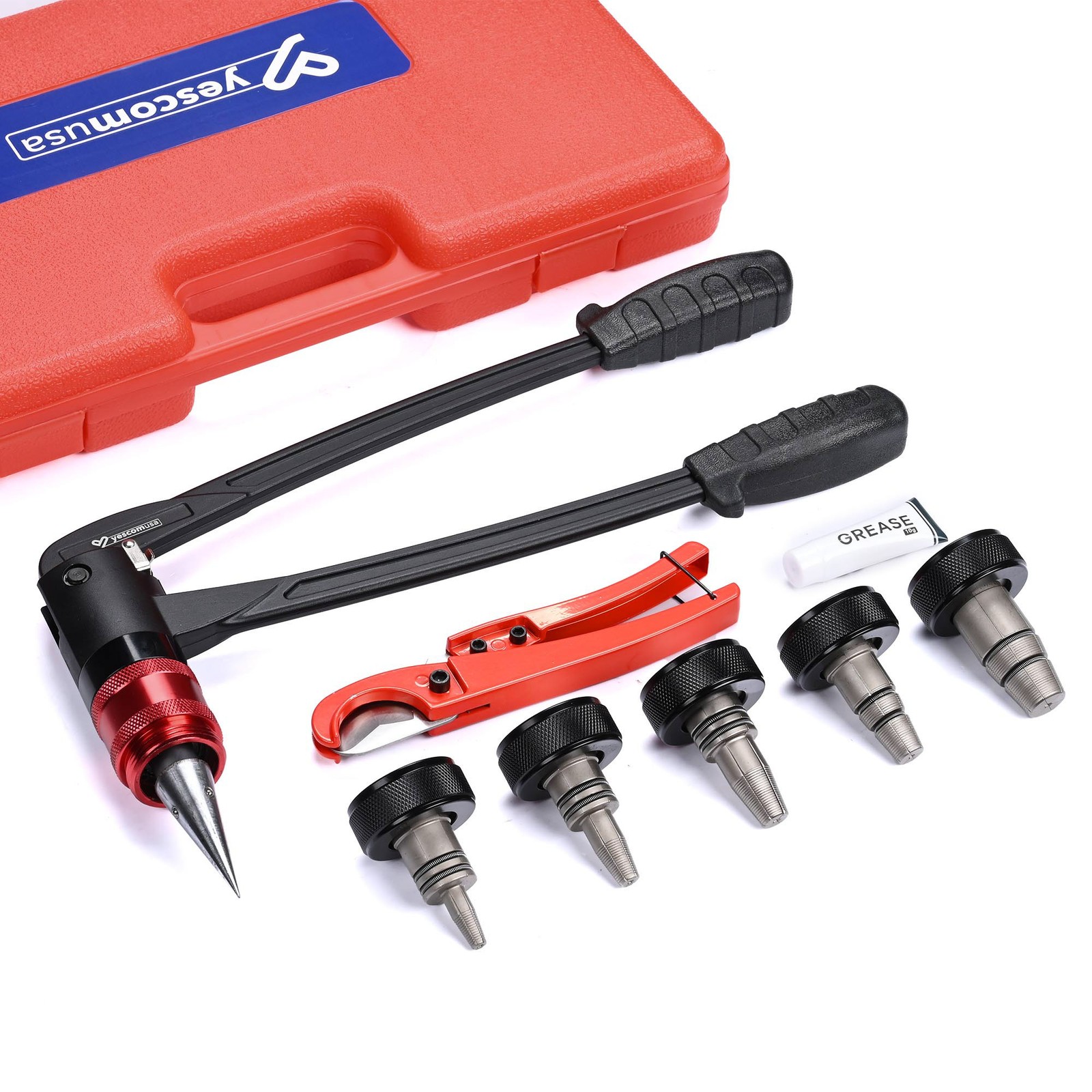 Yescom PEX Expansion Tool 3/8" 1/2" 5/8" 3/4" 1" Auto Rotation Tube Expander