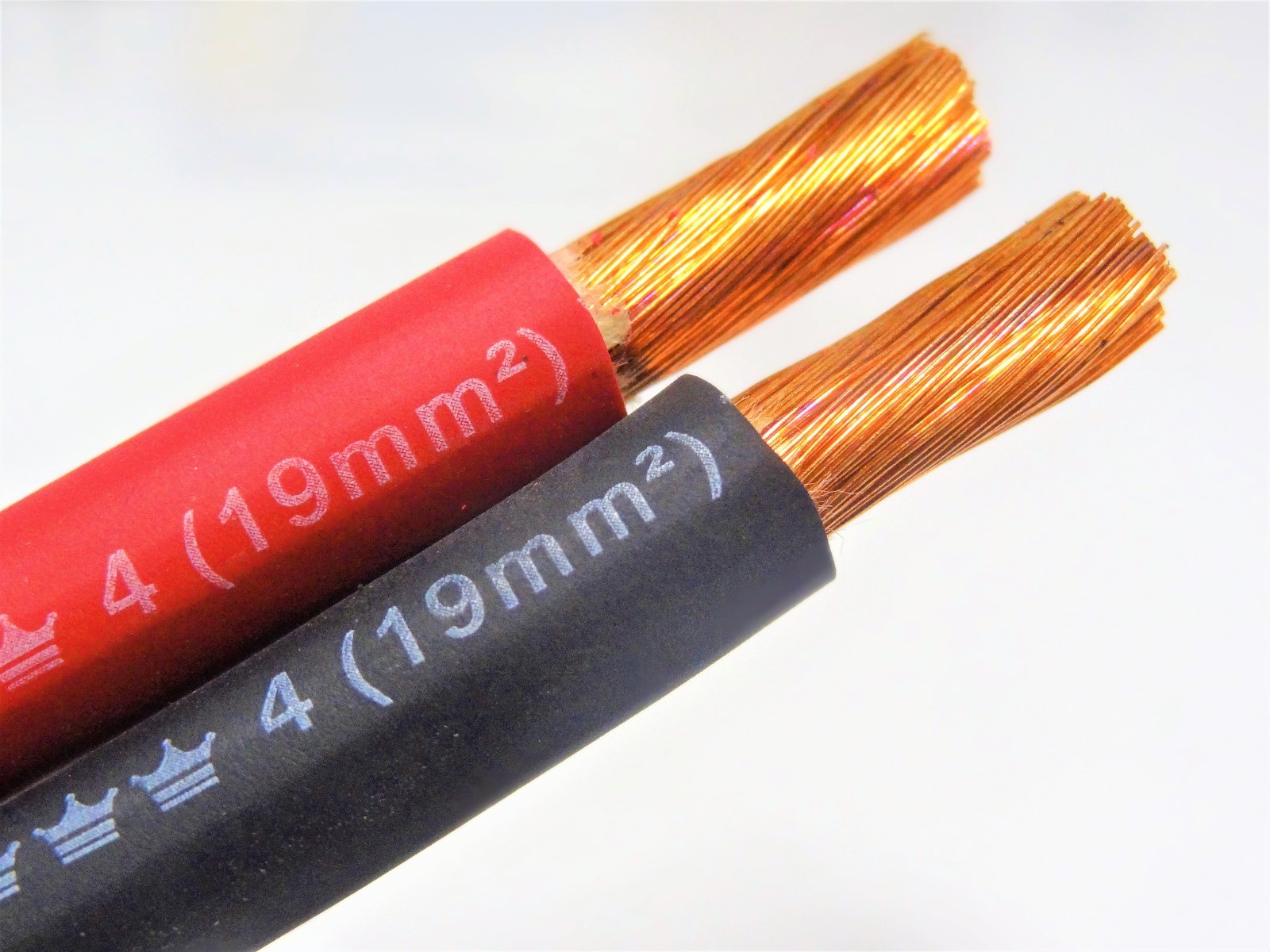250' EXCELENE 4 AWG GAUGE WELDING CABLE 125 BLACK 125 RED USA MADE BATTERY LEADS