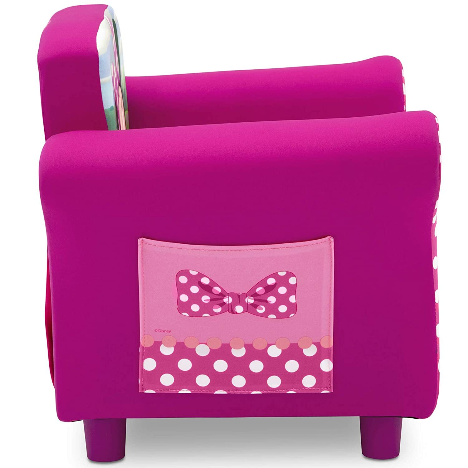 Kids Chair Mini Mouse Upholstered Seat Childrens Furniture Toddler Pink Pokadot