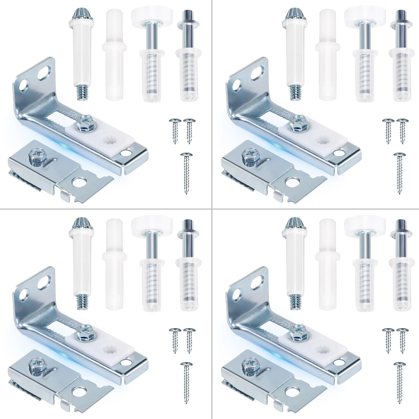 Bifold Door Hardware Repair Kit, 4-Pack Bifold Closet Door Hardware Kit Foldi...