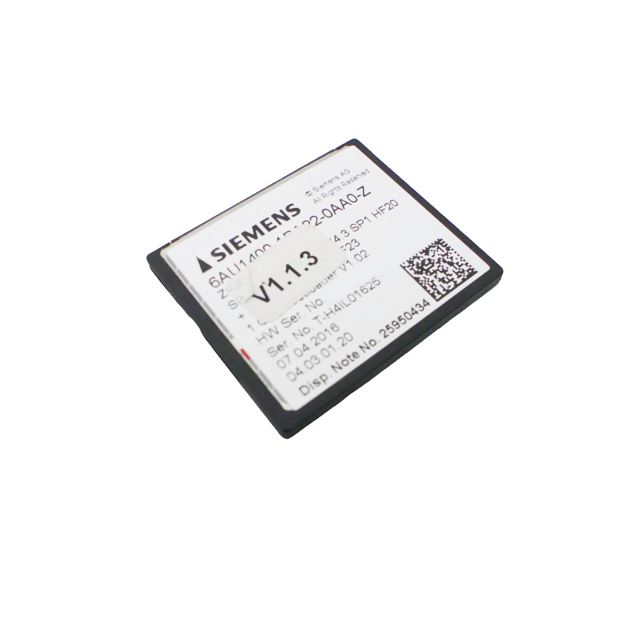 SIEMENS 6AU1400-1PA22-0AA0-Z 6AU1 400-1PA22-0AA0-Z Compact Flash Card -used-