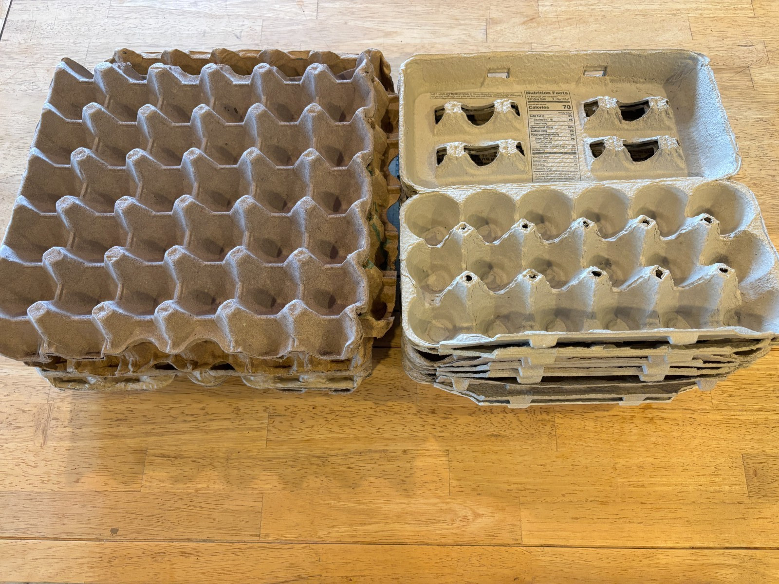 Egg Cartons- 18 Count Lot of 8- Egg Trays - 30 Count Lot of 8 - 16 Holders Total