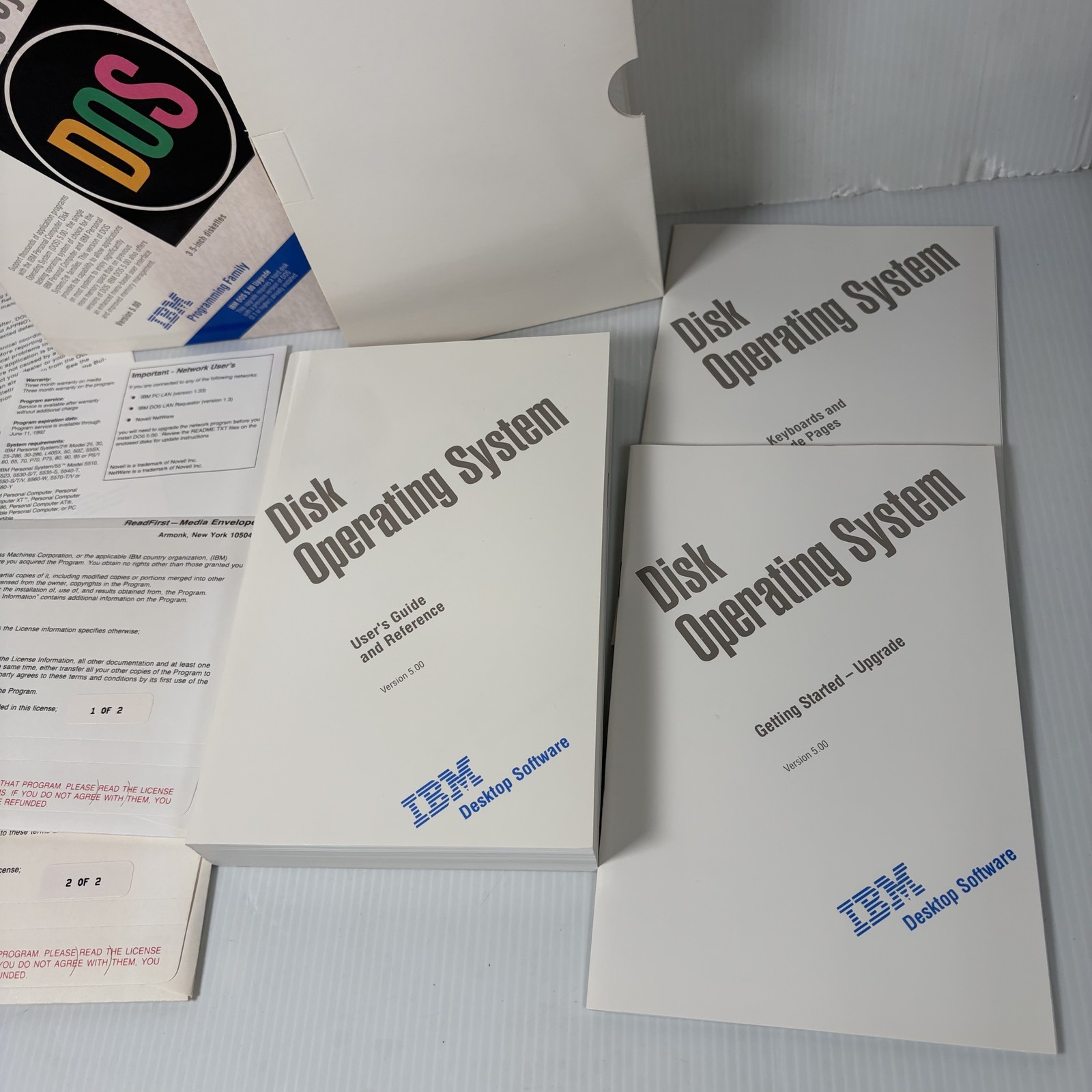 Vintage IBM DOS 5.0 Upgrade Kit Disk Operating System Software 3.5" Floppy Disks