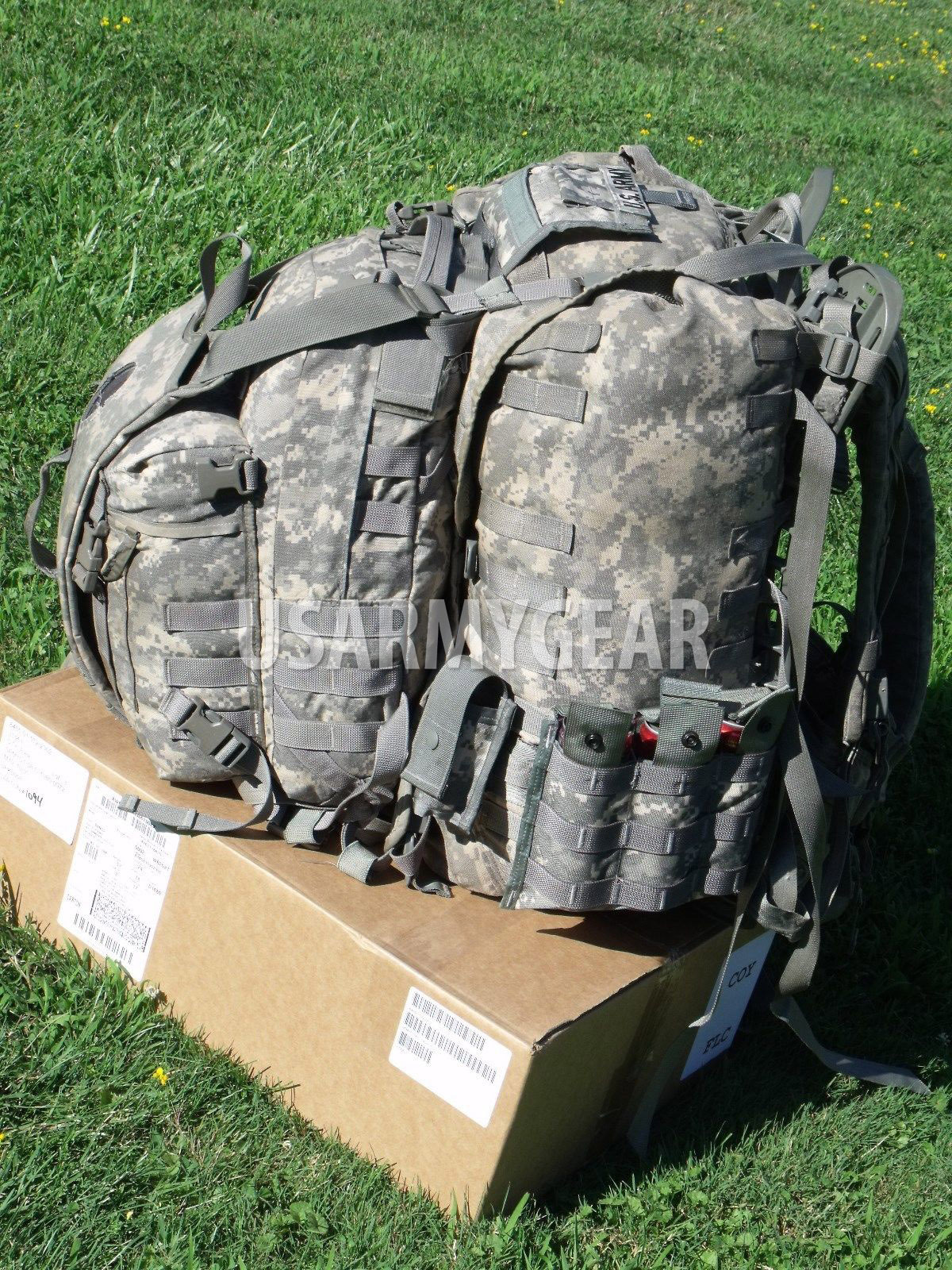Loaded US Army ACU Back Pack Set 3 Days Assault Hydration Carrier Pouches + Xtra