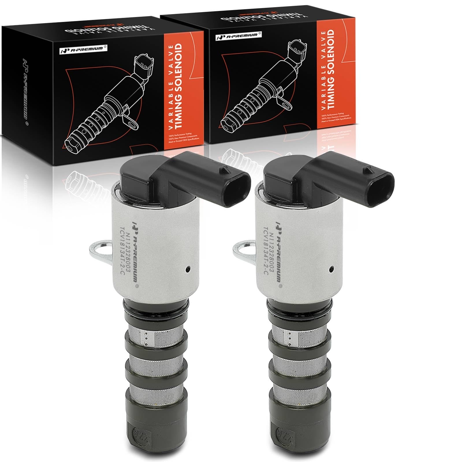 A-Premium 2-PC Engine Variable Valve Timing (VVT) Solenoid Compatible with Audi