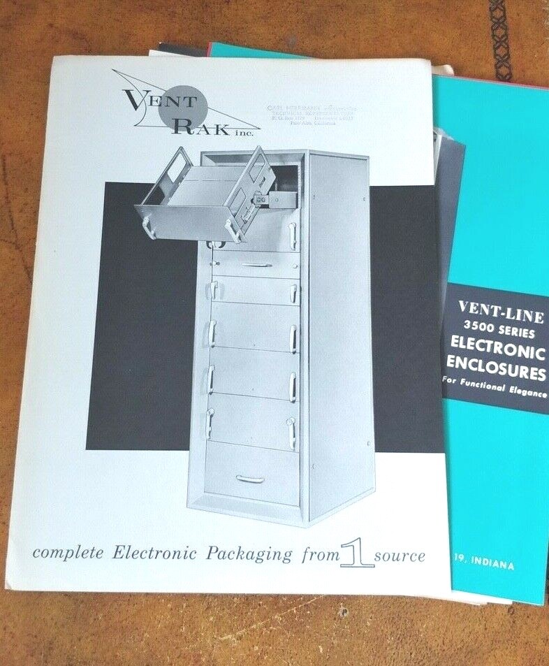 1950s Vent RaK Inc  ~ Catalog / Data Sheets ~ Electronic Enclosures Storage