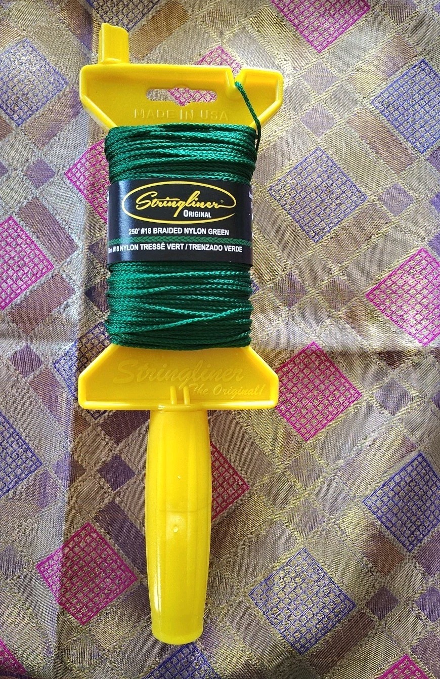 Stringliner PRO 250' Fluorescent Green Braided Nylon Mason Line Reel #11456 X3