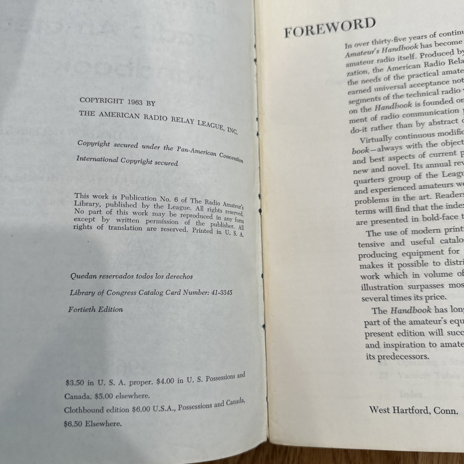 1963 ARRL The Radio Amateurs Handbook 34th ed Soft Cover