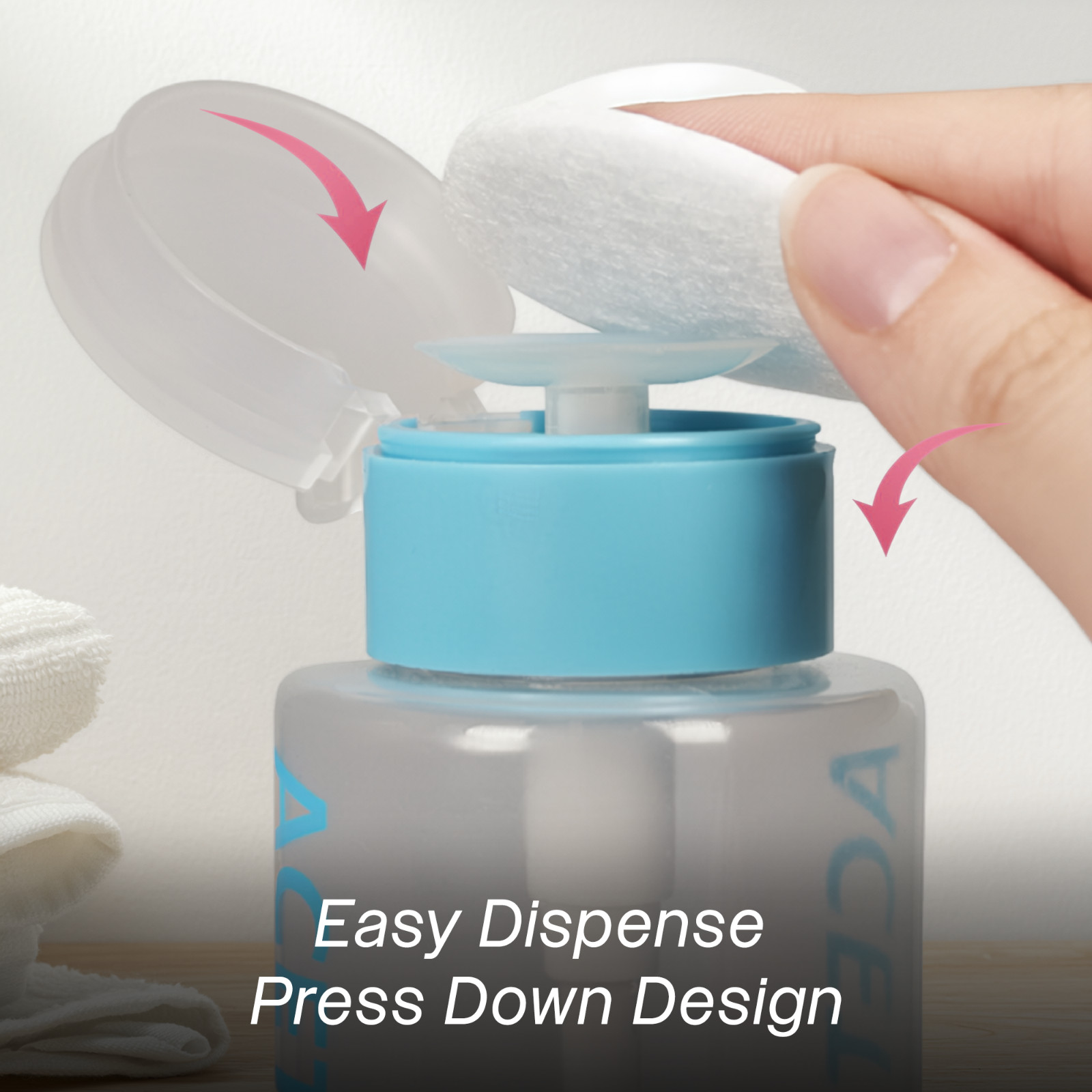 Pana 6 oz Labeled Liquid Push Down Pump Dispenser Empty Bottle