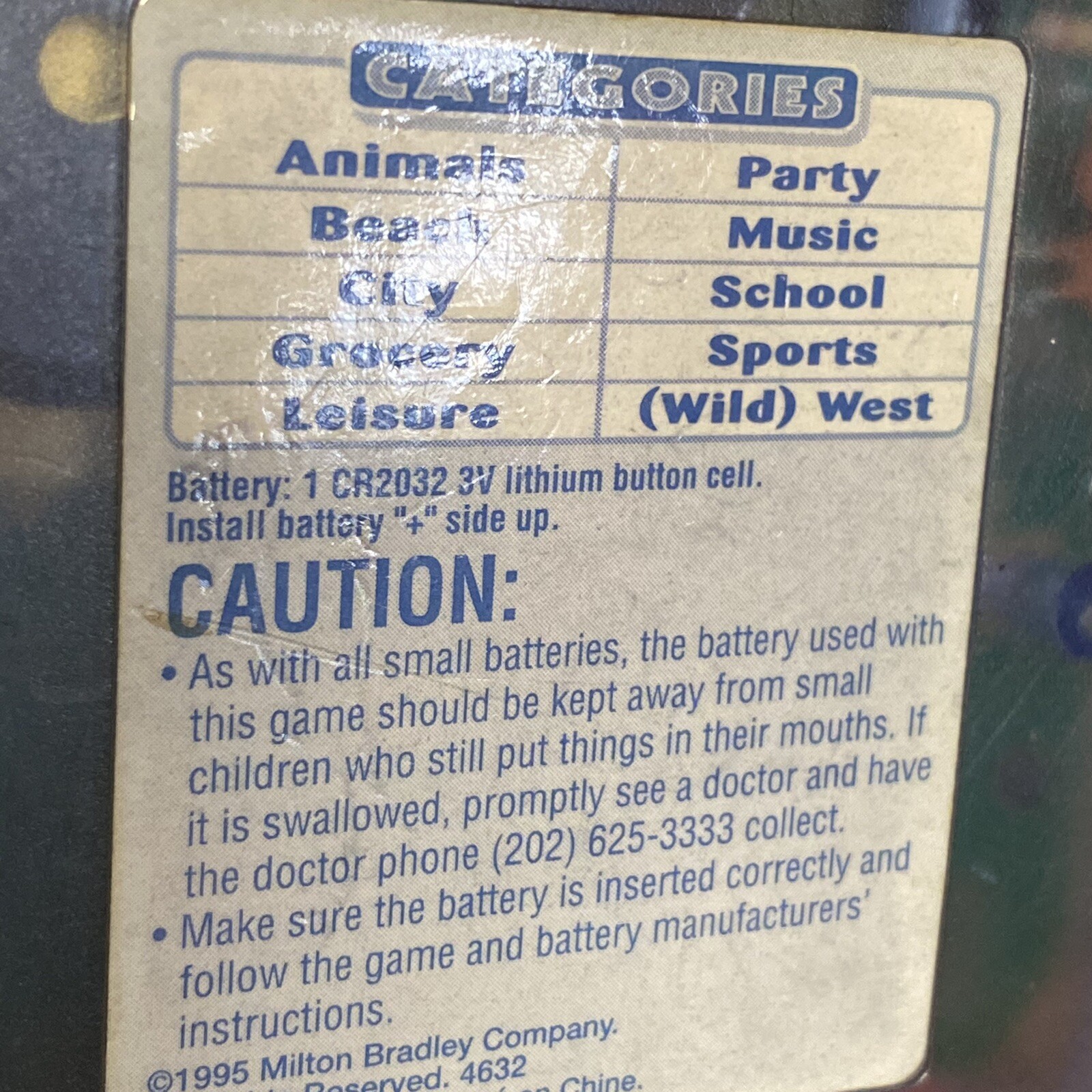 1995 Hangman Handheld Milton Bradley Tested Working