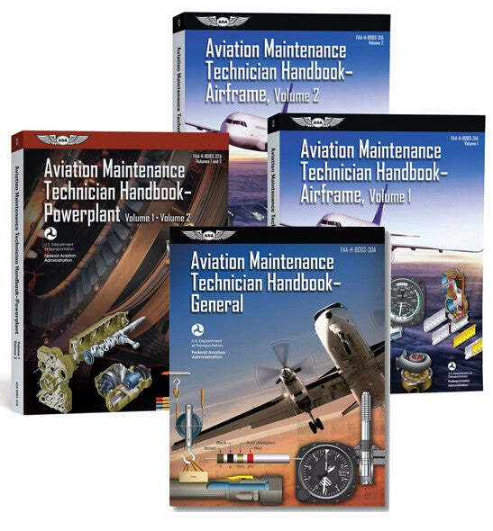 ASA 2026, Complete Handbooks for AMT Incl. General, Airframe 1+2 & Powerplant