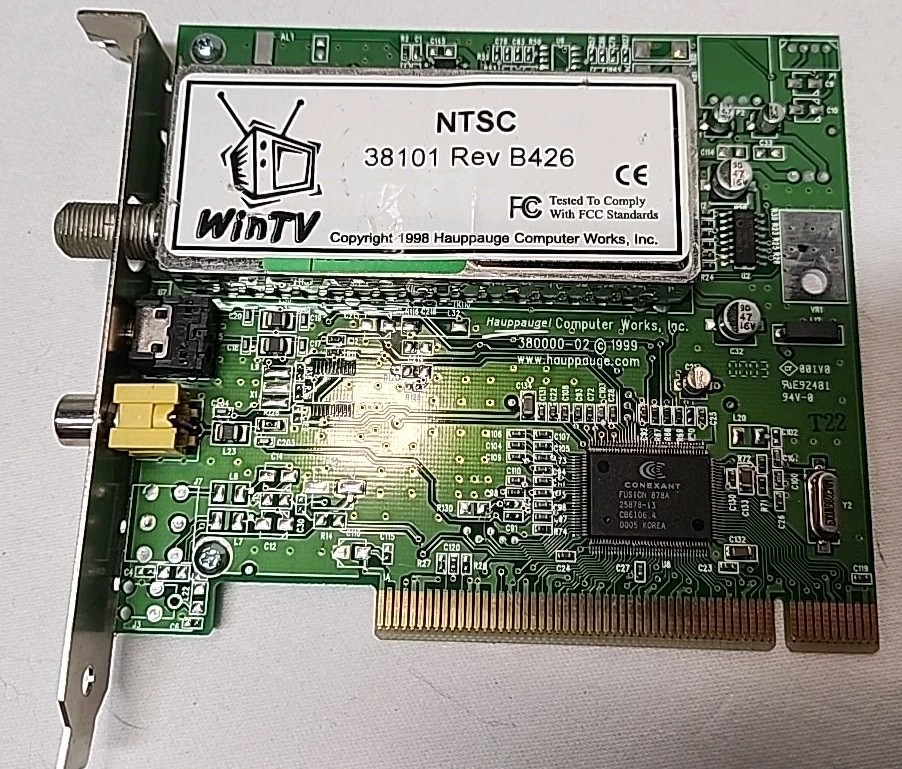 Vintage used Hauppauge WinTV 38101 TV Tuner Card NTSC Rev B210 read
