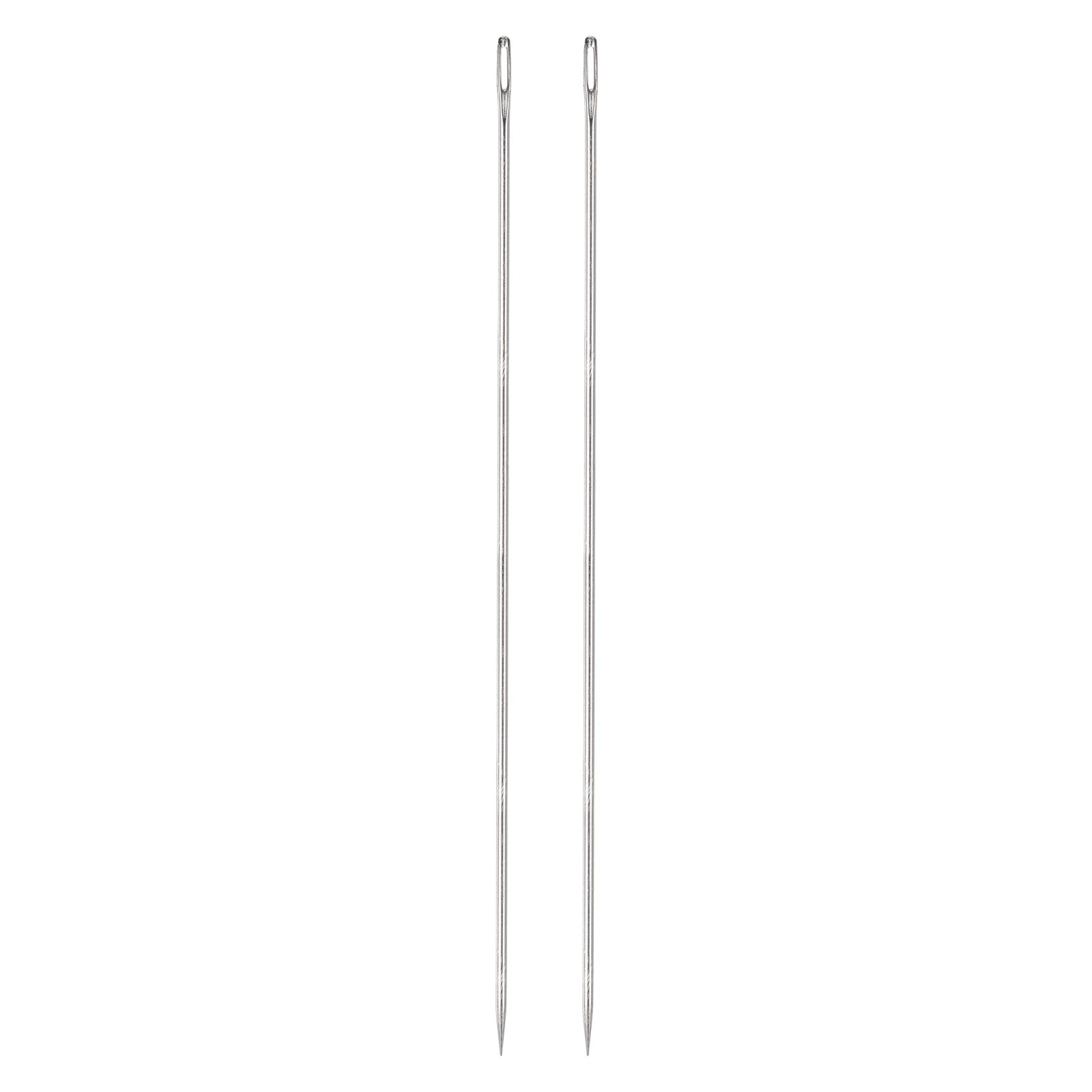 2pcs 10 Inch Upholstery Needles Stainless Steel Large Eye Stitching Needles