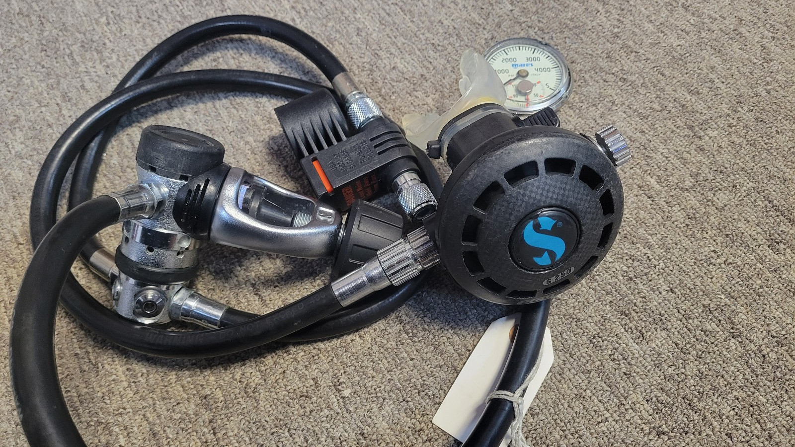 Scubpro Mk20 G250 Regulator With Air Monitor & LP DiveAlert - Overhauled 9-25-25