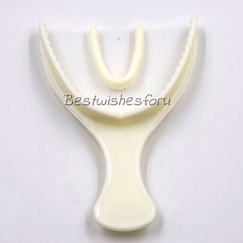50 Pcs Dental Full Arch Disposable Impression Bite Registration Triple Tray