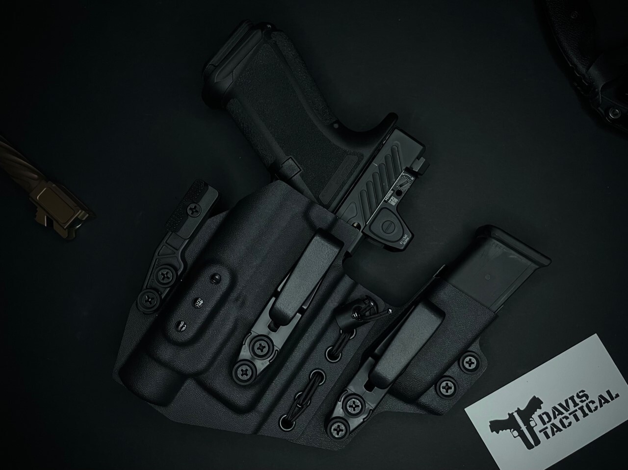 Davis Tactical-IWB Kydex Appendix Sidecar Holster For Glock 19/19x/23/45 TLR1