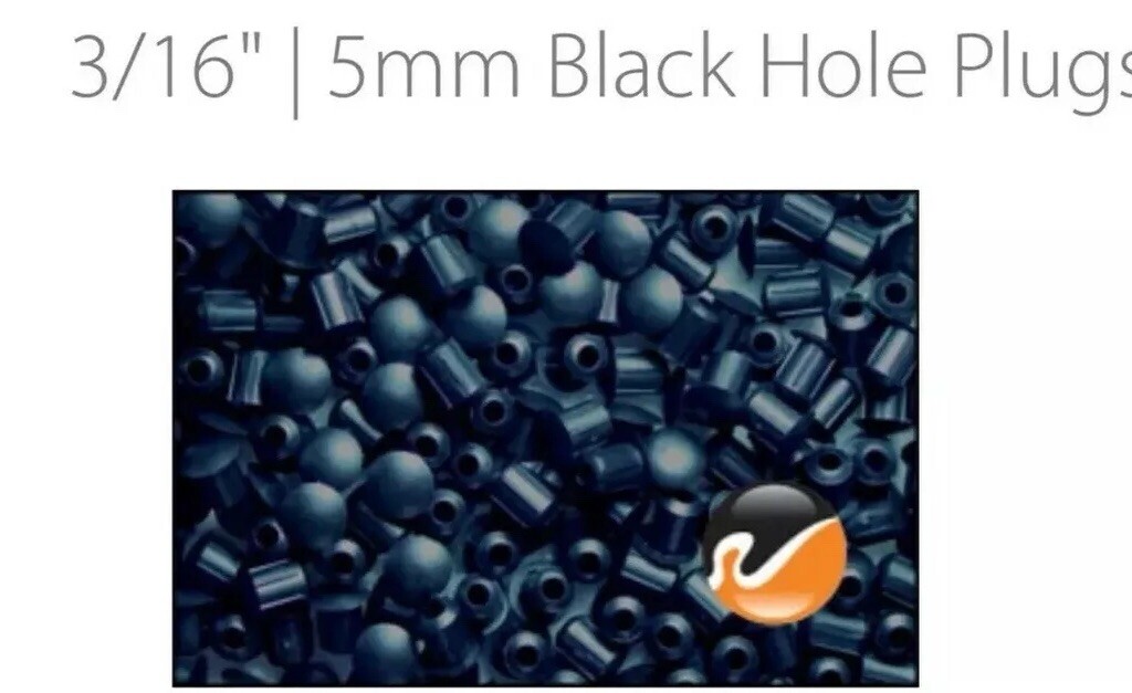 10 Black  Colored Plastic HOLE PLUGS 3/16(5mm) inch Cars Bumpers Fences Cabinets