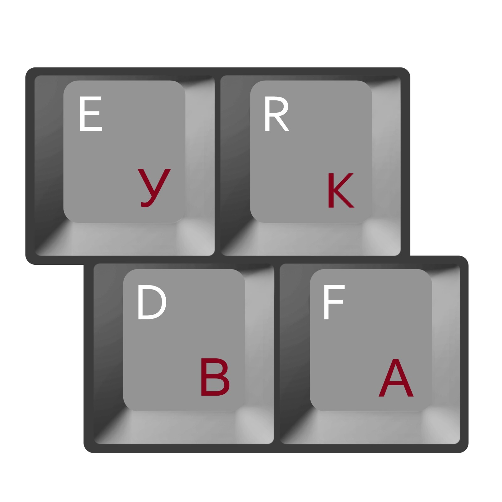 HQRP Pegatinas Rojas Rusas Transparentes para Teclado para Ordenador portátil
