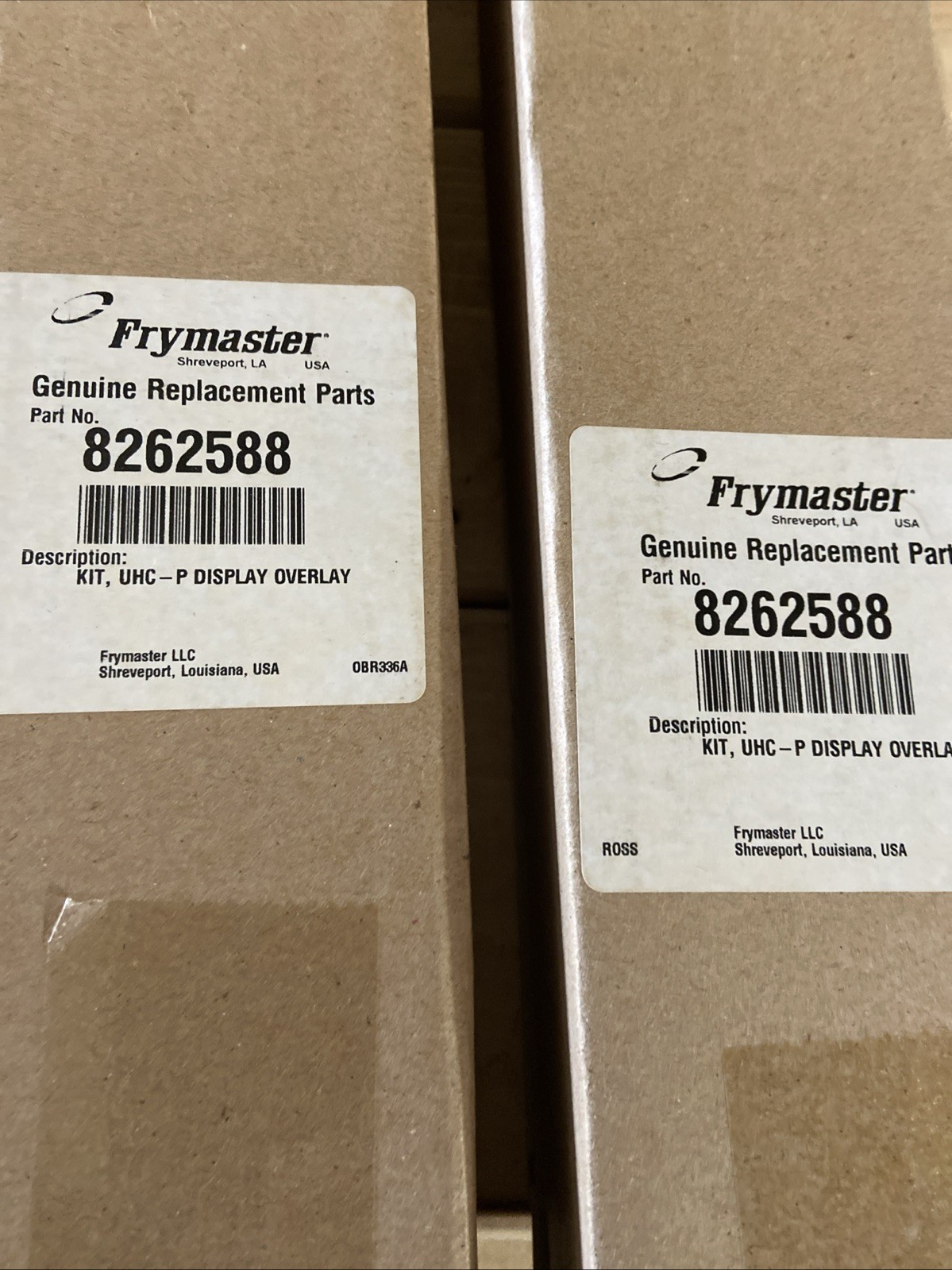 Frymaster 8262588 Display Overlay Kit, UHC-P