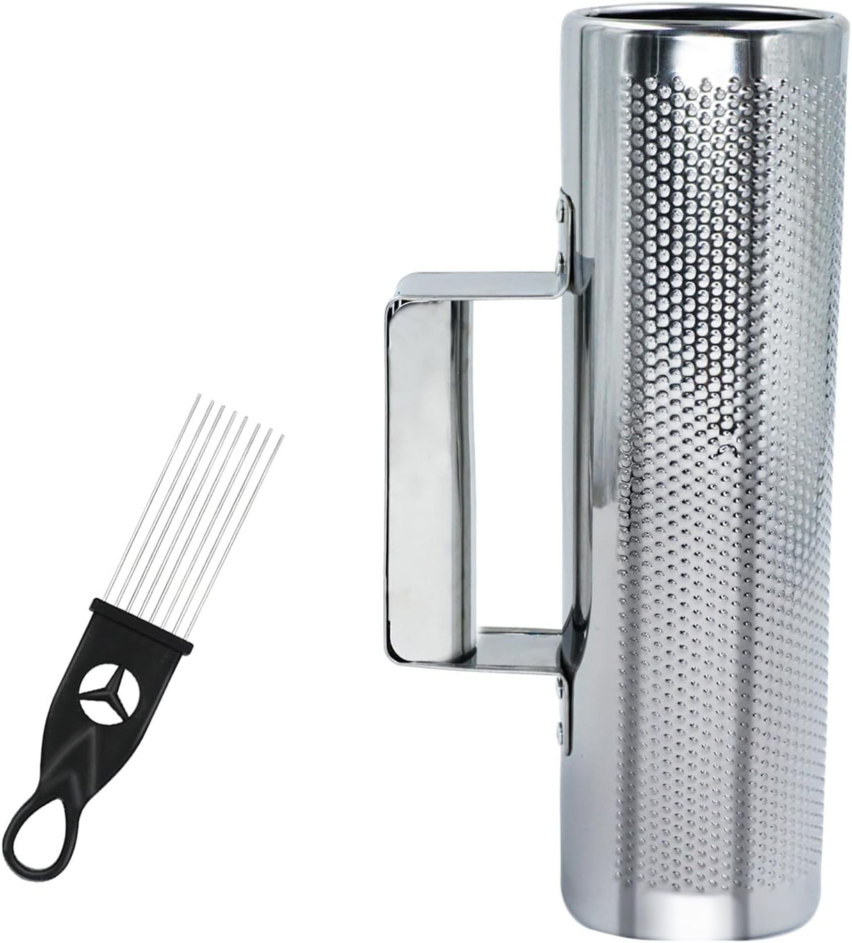 Guiro Stainless Steel Instrument 8" 3" Latin Percussion 3 x 8, Silver