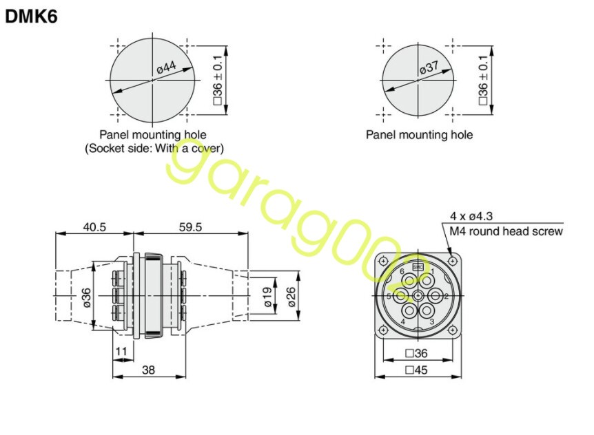 SMC DMK6-23-C1 Multi-Connector with One-touch Fittings Single Side Cover