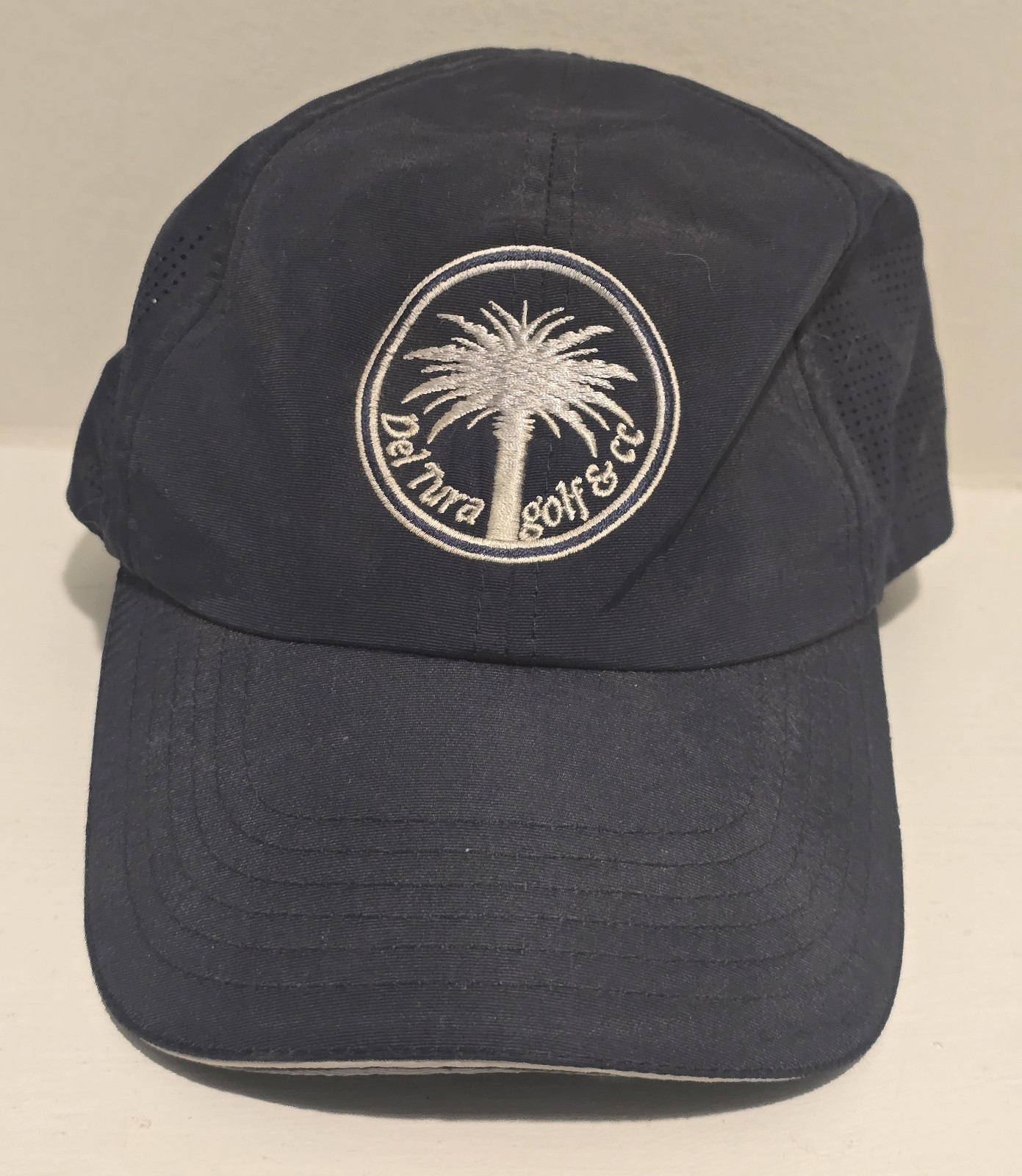Del Tura Golf & Country Club Golf Hat Strapback Adjustable Antigua Blue Logo