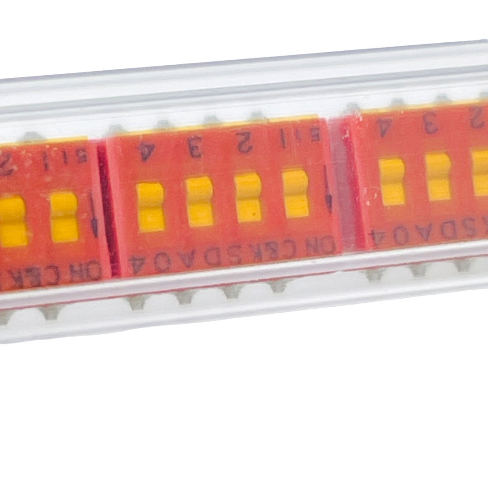 7 pcs C&K Slide DIP Switch 4 Position SPST Surface Mount Red SDA04H0SK