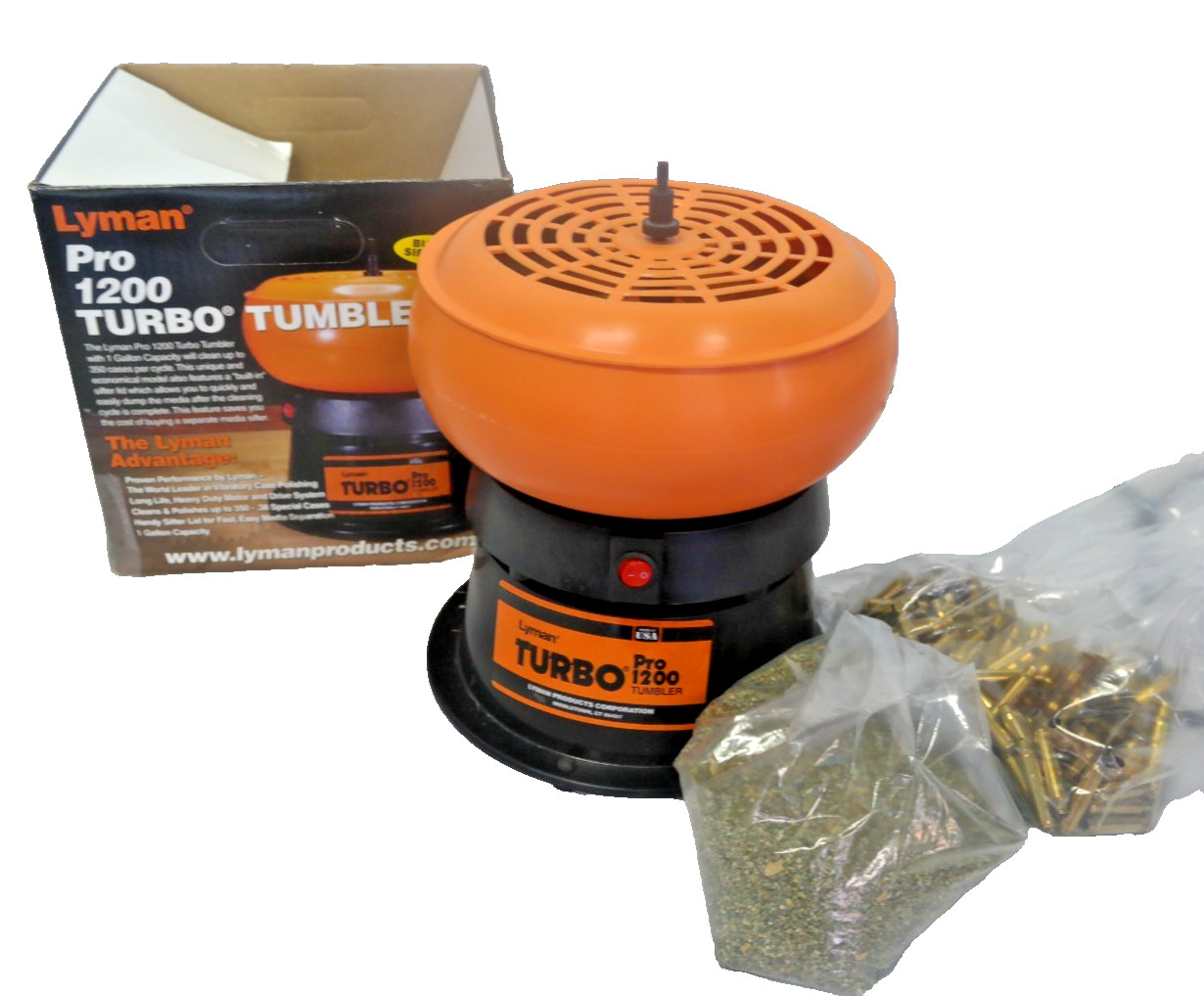 Lyman Turbo 1200 Pro Tumbler -- Gently Used, Polishing Medium Included as Shown