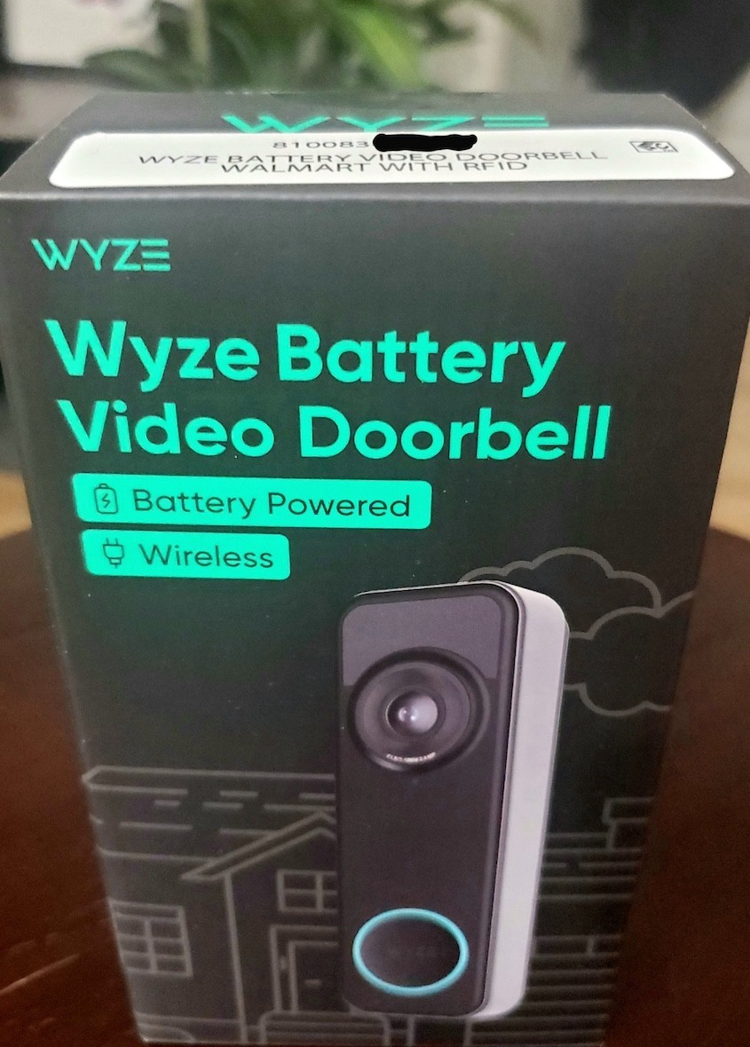 Wyze Battery Video Doorbell Wireless Camera Color Night Vision, 2 Way Audio, New