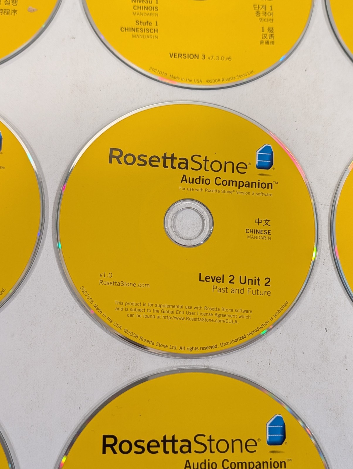 Mandarin Chinese Level 1 2 3 CD-ROM Software w Guide + Audio CDs | Rosetta Stone